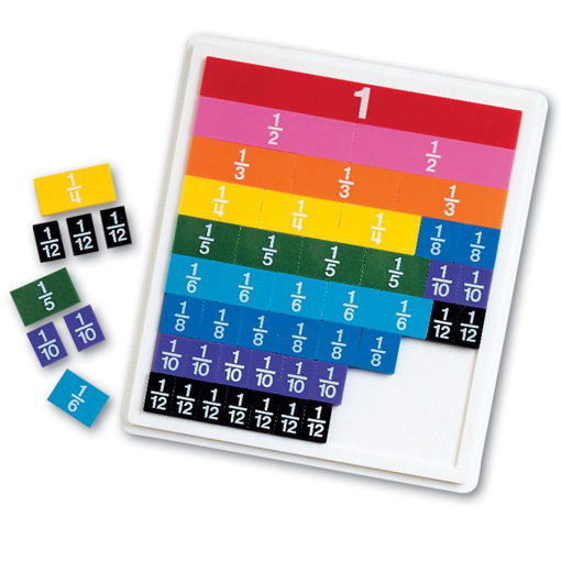 Picture of LEARNING RESOURCES RAINBOW FRACTION TILES WITH TRAY